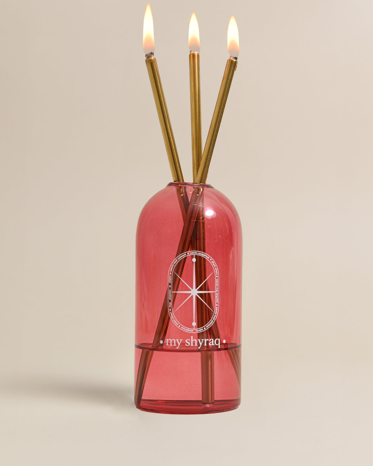 Қызғылт май шам